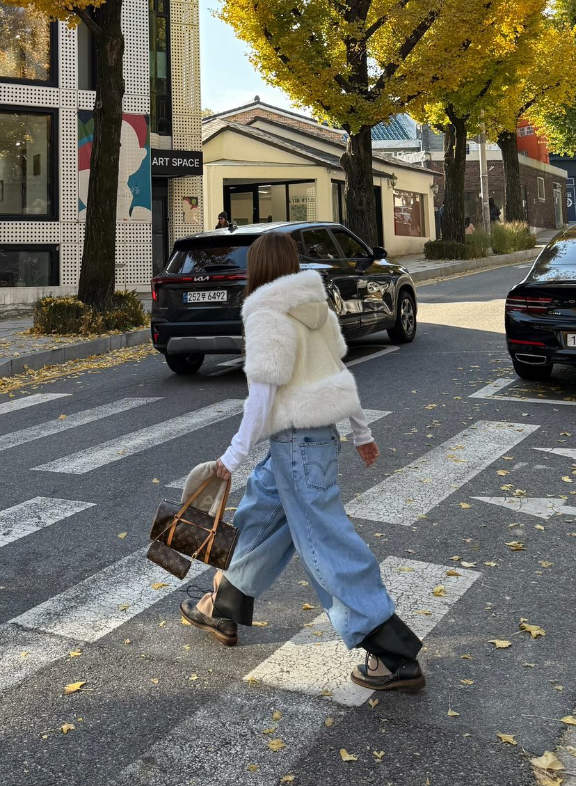 LOVE PULL韓國直郵㊣女士新品人氣熱賣休閑職業夾克羊毛狐貍LOVE PULL夾克