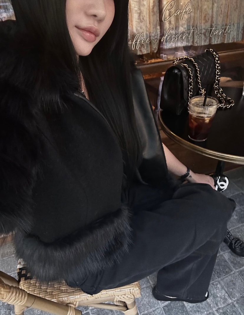 LOVE PULL韓國直郵㊣女士新品人氣熱賣休閑職業夾克羊毛狐貍LOVE PULL夾克