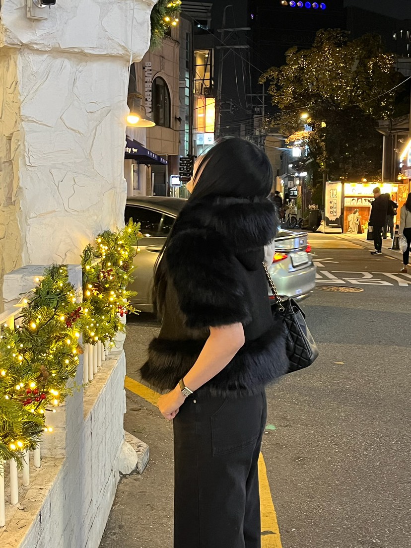 LOVE PULL韓國直郵㊣女士新品人氣熱賣休閑職業夾克羊毛狐貍LOVE PULL夾克