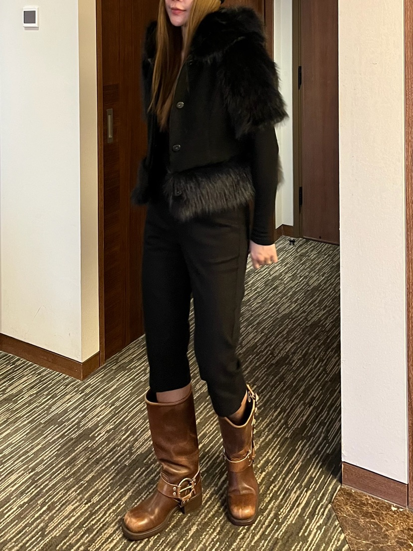 LOVE PULL韓國直郵㊣女士新品人氣熱賣休閑職業夾克羊毛狐貍LOVE PULL夾克