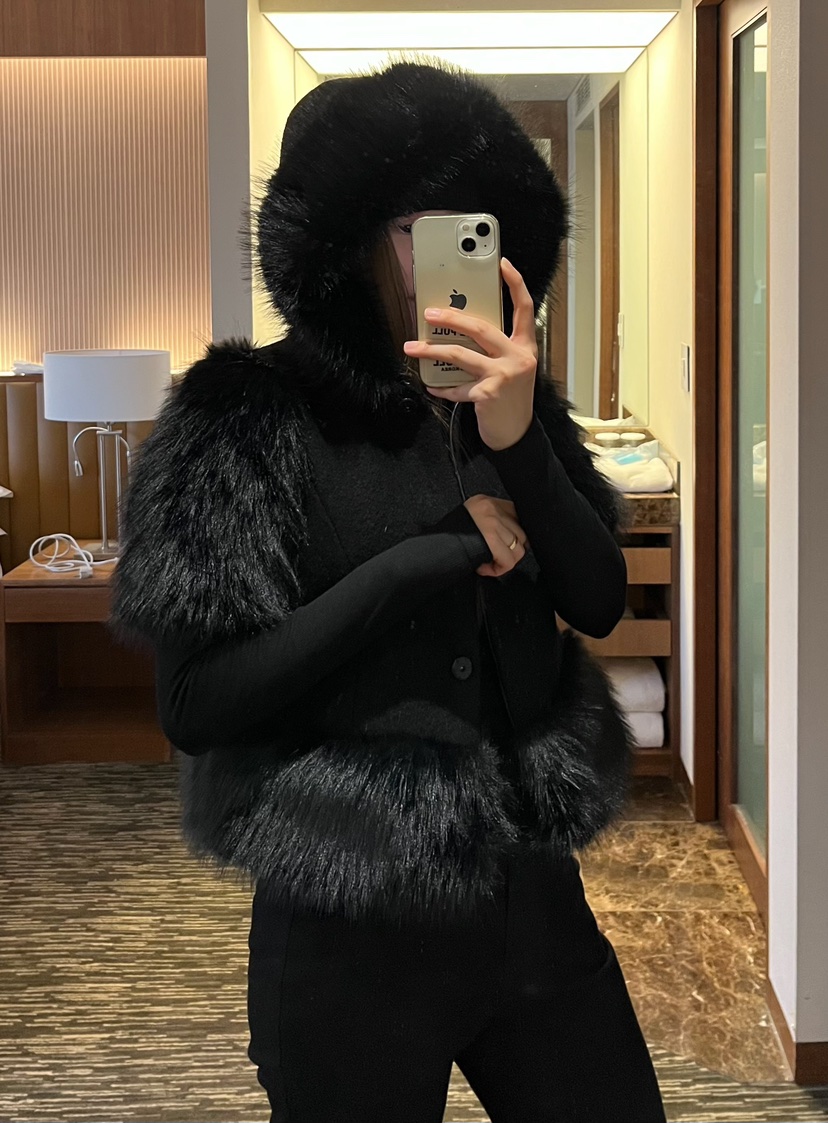 LOVE PULL韓國直郵㊣女士新品人氣熱賣休閑職業夾克羊毛狐貍LOVE PULL夾克