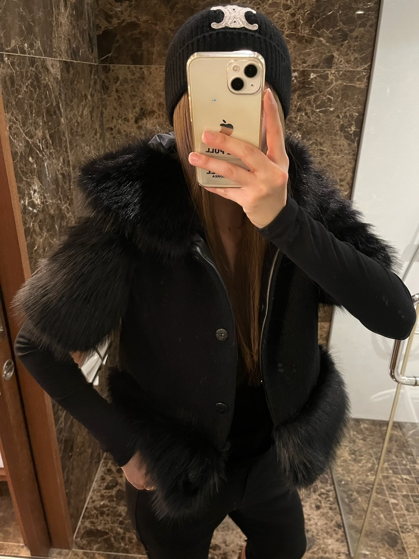 LOVE PULL韓國直郵㊣女士新品人氣熱賣休閑職業夾克羊毛狐貍LOVE PULL夾克圖色2