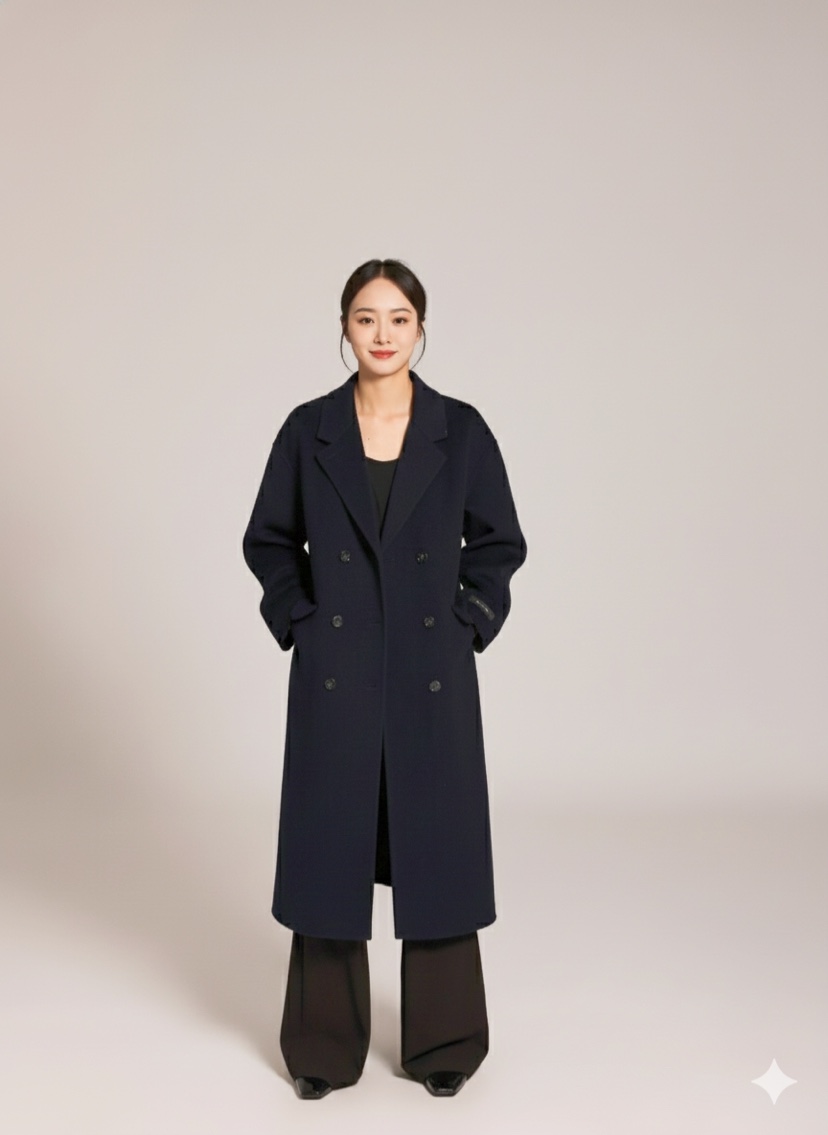 HER韓國代購㊣女裝新款時尚25秋冬熱賣真品職業人氣中長款大衣HANNA21中長款大衣