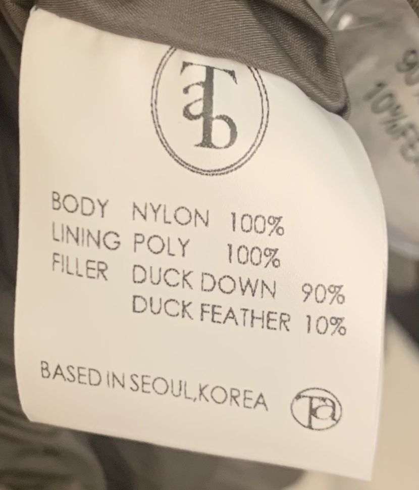 THE ABLE東大門㊣代購女士新品職業熱賣人氣真品短款羽絨服THE ABLE/TA短款羽絨服