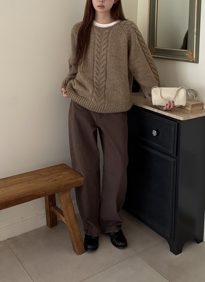 THE ABLE東大門㊣代購女裝新品時尚職業人氣推薦毛衣羊毛船領THE ABLE/TA毛衣