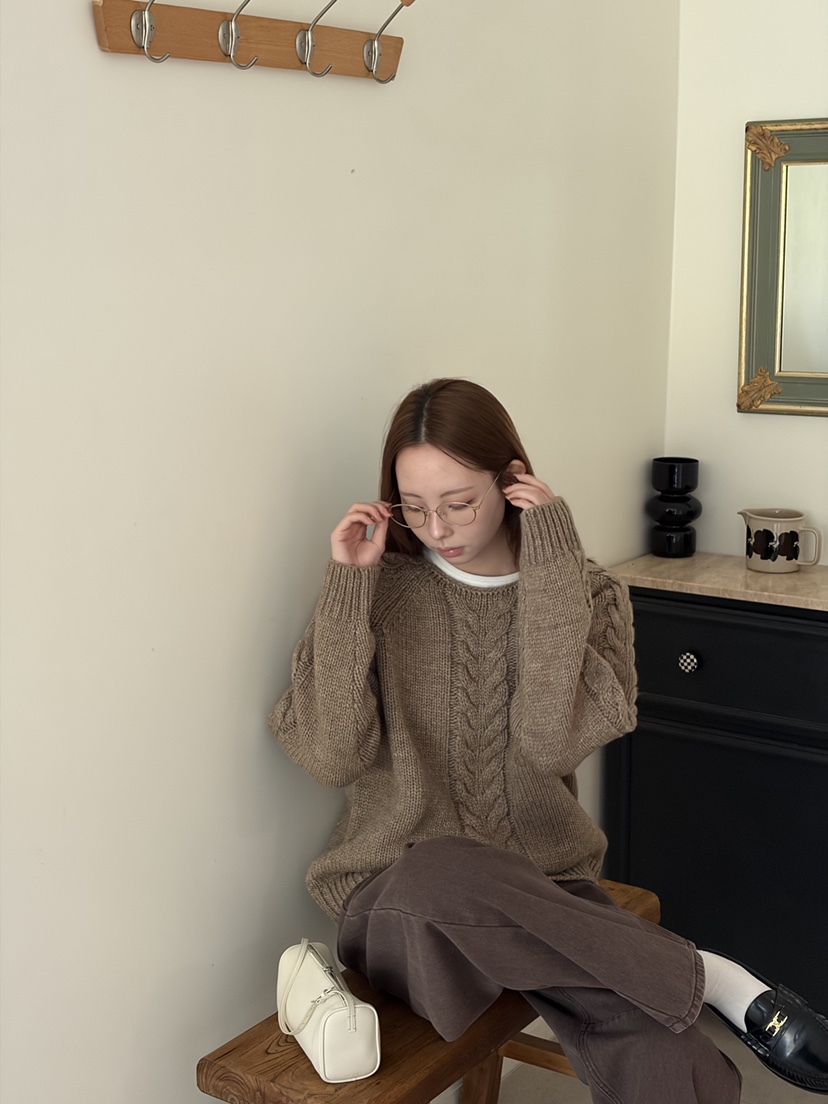 THE ABLE東大門㊣代購女裝新品時尚職業人氣推薦毛衣羊毛船領THE ABLE/TA毛衣