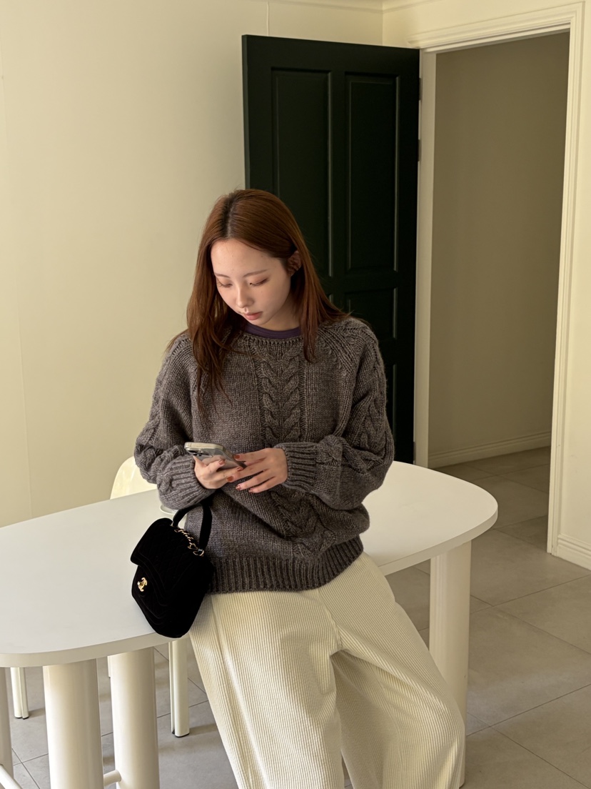 THE ABLE東大門㊣代購女裝新品時尚職業人氣推薦毛衣羊毛船領THE ABLE/TA毛衣