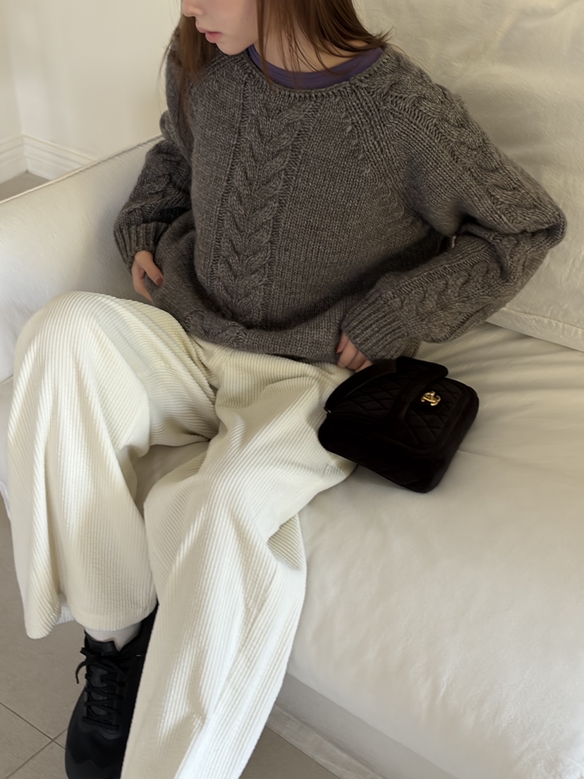 THE ABLE東大門㊣代購女裝新品時尚職業人氣推薦毛衣羊毛船領THE ABLE/TA毛衣