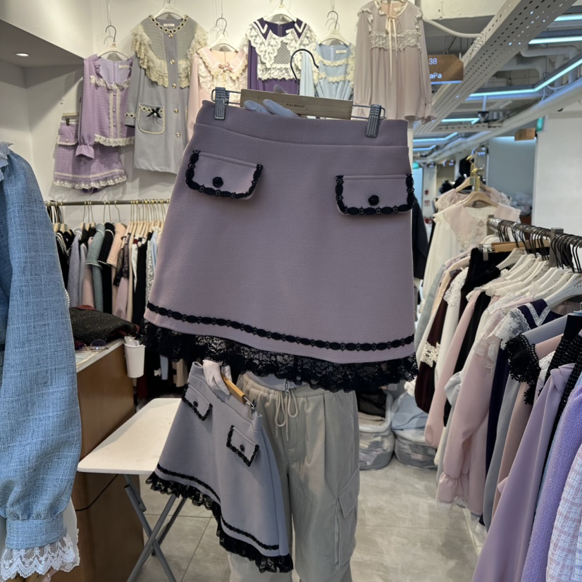 PAPA韓國直郵㊣女裝新款時尚職業真品推薦休閑熱賣人氣短裙PaPa/HALMADE短裙圖色2