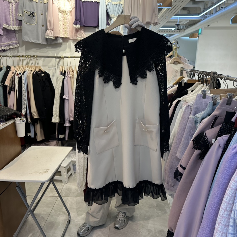 PAPA韓國代購㊣女裝新款熱賣休閑人氣推薦職業真品25秋冬連衣裙PaPa/HALMADE連衣裙圖色2