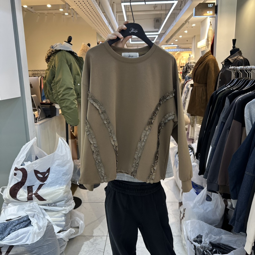 BAKHA-衣服東大門㊣代購女裝新品真品時尚推薦熱賣衛衣褶皺BAKHA-衣服衛衣圖色2