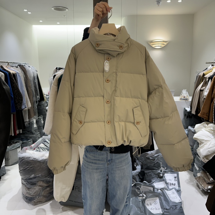 AVECNOUS韓國直郵㊣女士新款熱賣職業休閑時尚短款羽絨服鴨絨AVECNOUS短款羽絨服圖色3