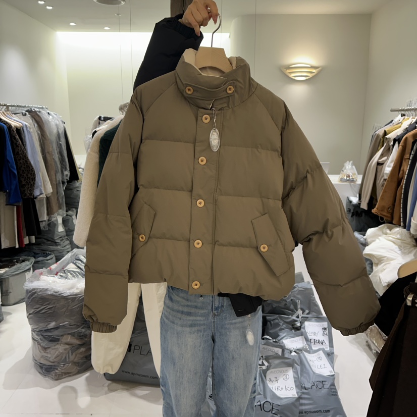 AVECNOUS韓國直郵㊣女士新款熱賣職業休閑時尚短款羽絨服鴨絨AVECNOUS短款羽絨服圖色4