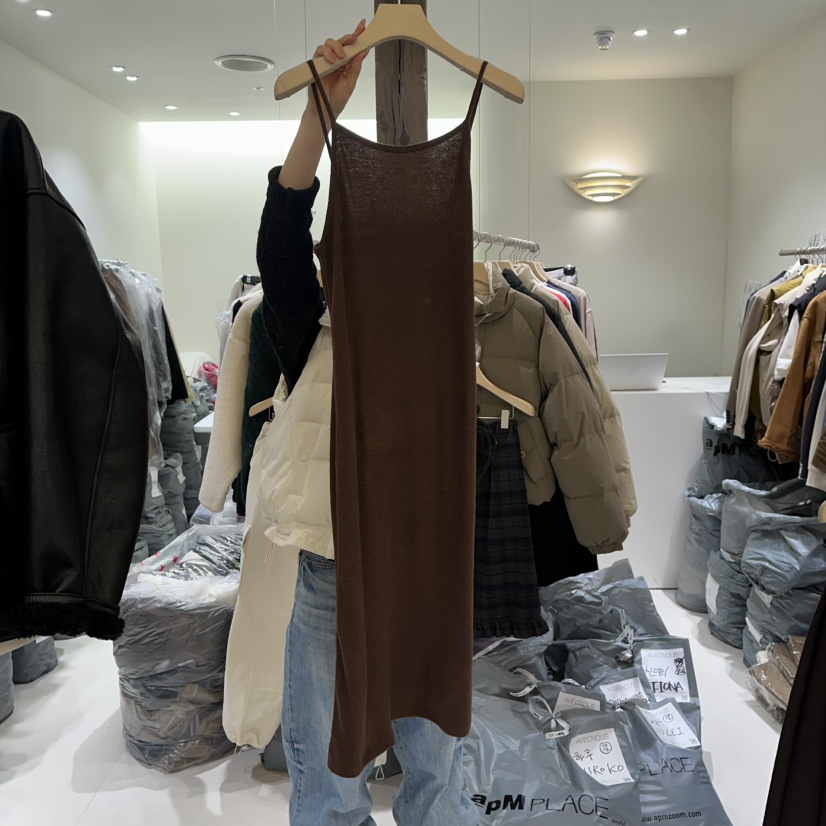 AVECNOUS東大門㊣實拍女裝新款熱賣職業25秋冬時尚真品連衣裙AVECNOUS連衣裙圖色2