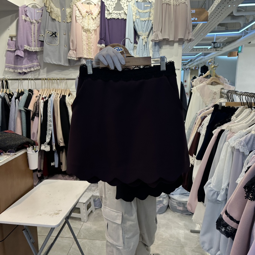 PAPA韓國直郵㊣女士新款真品推薦熱賣25秋冬休閑人氣職業短裙PaPa/HALMADE短裙圖色2