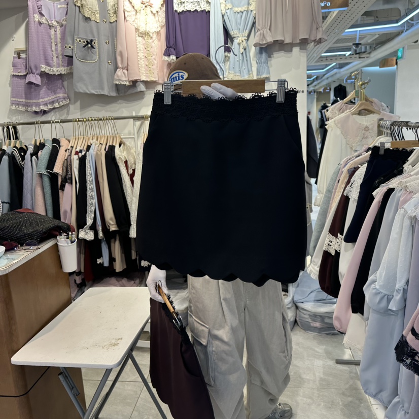 PAPA韓國直郵㊣女士新款真品推薦熱賣25秋冬休閑人氣職業短裙PaPa/HALMADE短裙圖色3