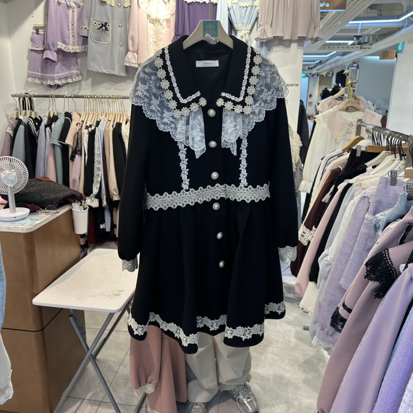 PAPA東大門㊣實拍女士新款時尚25秋冬真品推薦休閑連衣裙涂層PaPa/HALMADE連衣裙圖色3