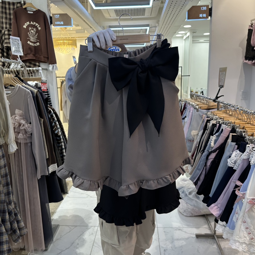 PAPA東大門㊣直郵女裝新款職業推薦25秋冬人氣時尚熱賣短褲PaPa/HALMADE短褲圖色2