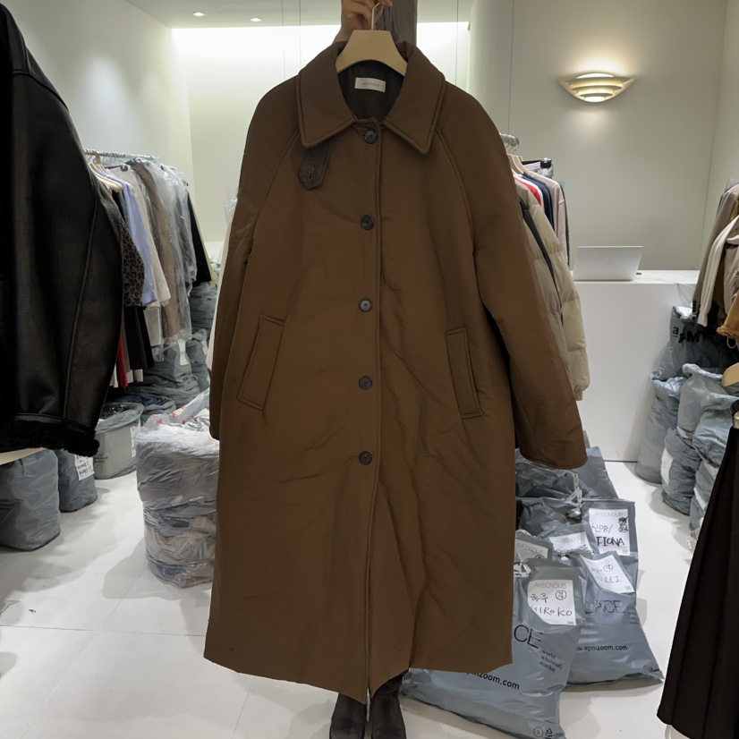 AVECNOUS東大門㊣直郵女裝新品職業人氣推薦休閑中長款大衣AVECNOUS中長款大衣圖色1