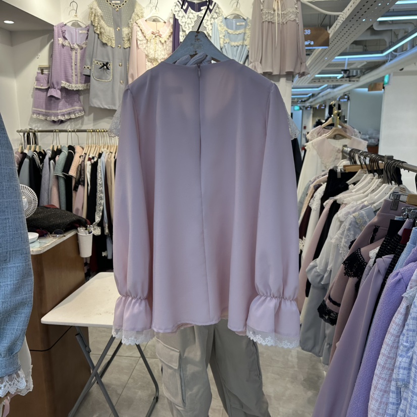 PAPA韓國直郵㊣女裝新品時尚休閑25秋冬人氣職業襯衫蕾絲衫PaPa/HALMADE襯衫/蕾絲衫