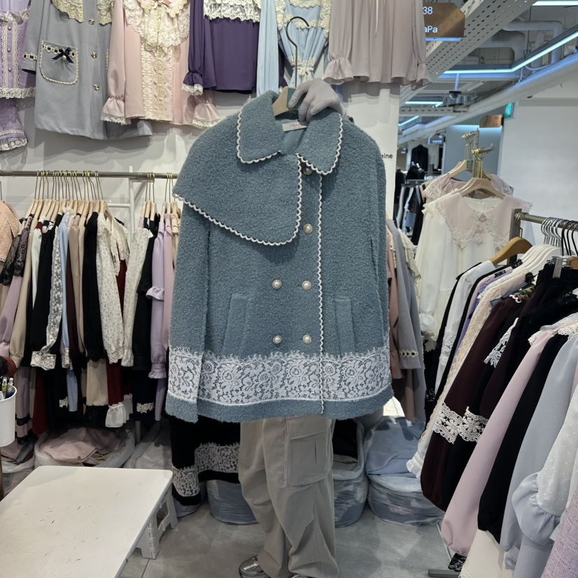 PAPA韓國代購㊣女士新品25秋冬時尚熱賣推薦人氣職業夾克皮草PaPa/HALMADE夾克圖色2