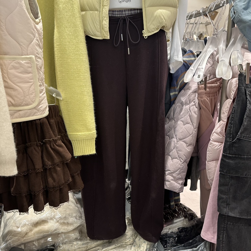 MIMME東大門㊣代購女士新款職業推薦人氣休閑休閑褲加絨格子MIMME休閑褲圖色1