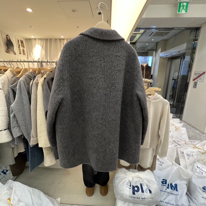 AFTERGLOW東大門㊣代購女裝新品推薦25秋冬職業時尚短款大衣AFTERGLOW短款大衣