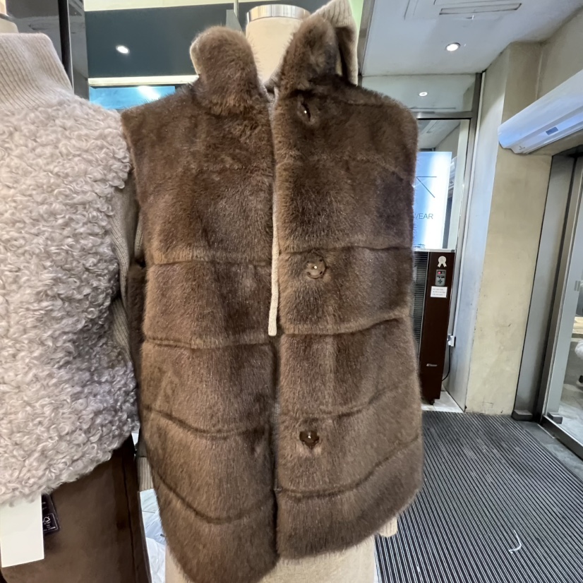 AFTERGLOW韓國直郵㊣女士新款職業熱賣休閑25秋冬時尚馬甲貂皮AFTERGLOW馬甲圖色1