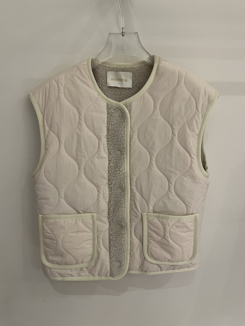 MIMME東大門㊣代購女裝新品人氣25秋冬時尚推薦職業馬甲絎縫MIMME馬甲圖色1