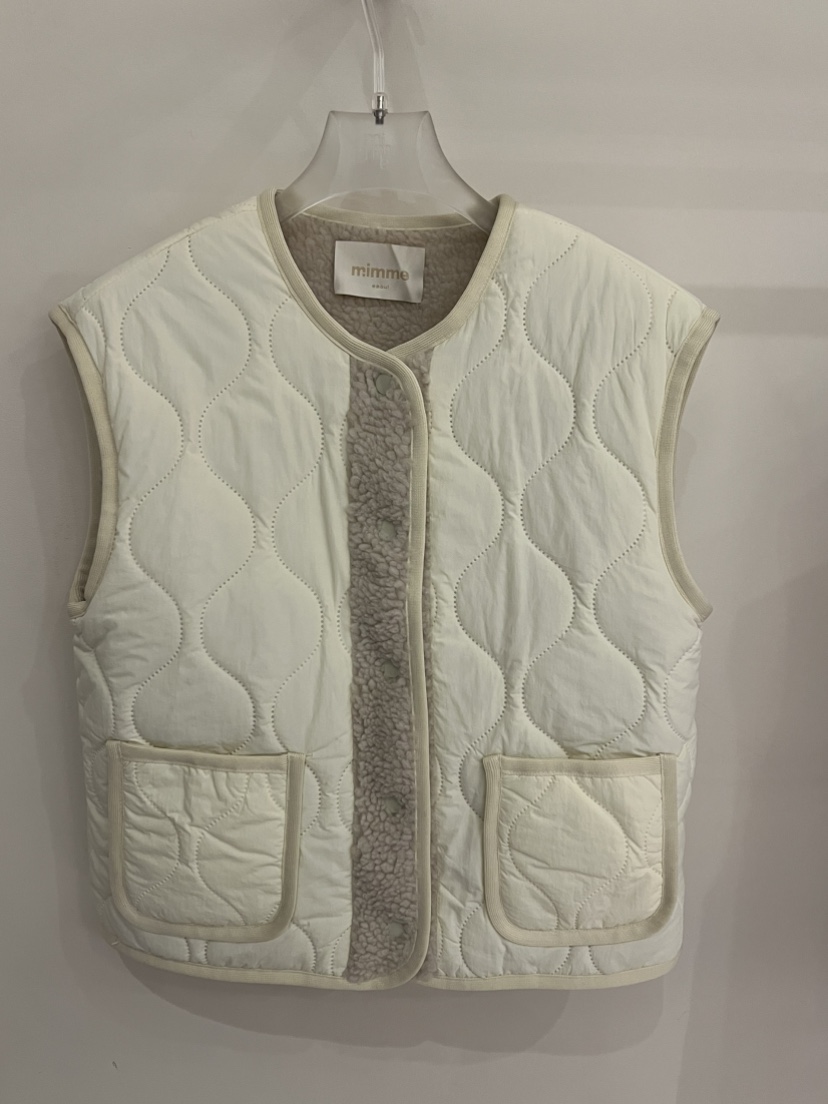 MIMME東大門㊣代購女裝新品人氣25秋冬時尚推薦職業馬甲絎縫MIMME馬甲圖色2