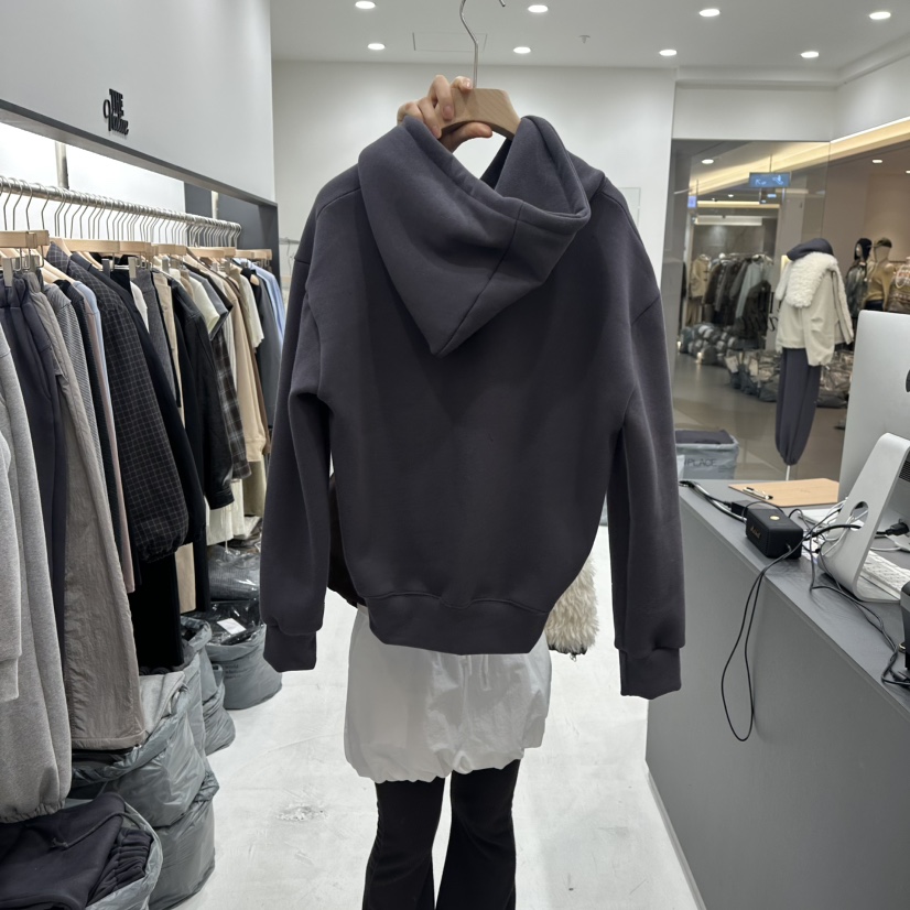 THE VALUE韓國代購㊣女裝新款職業人氣時尚熱賣衛衣加絨兜帽THE VALUE衛衣