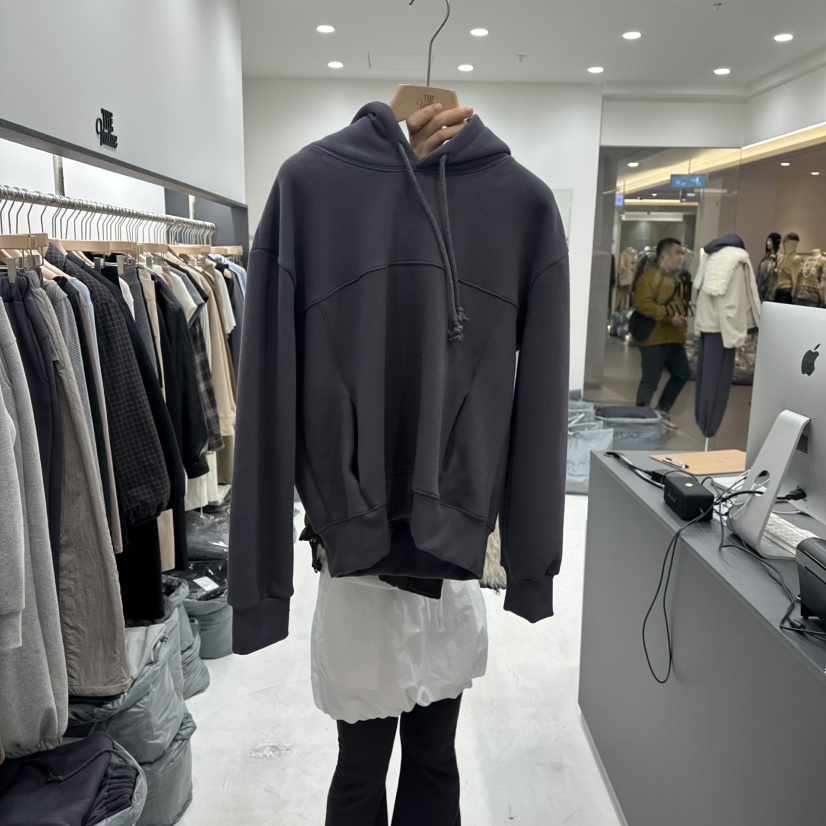 THE VALUE韓國代購㊣女裝新款職業人氣時尚熱賣衛衣加絨兜帽THE VALUE衛衣圖色2