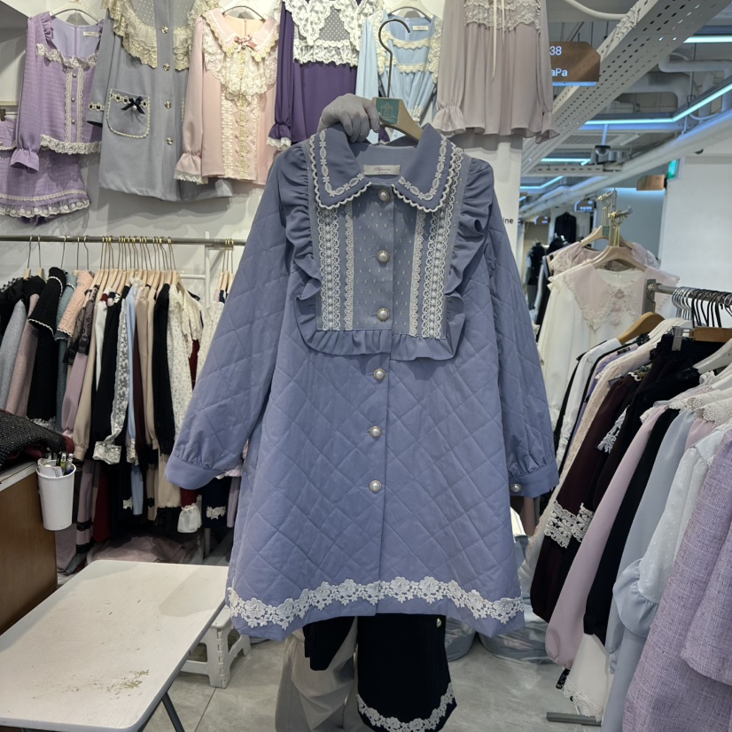 PAPA東大門㊣代購女士新款休閑時尚推薦人氣職業25秋冬連衣裙絨PaPa/HALMADE連衣裙圖色1