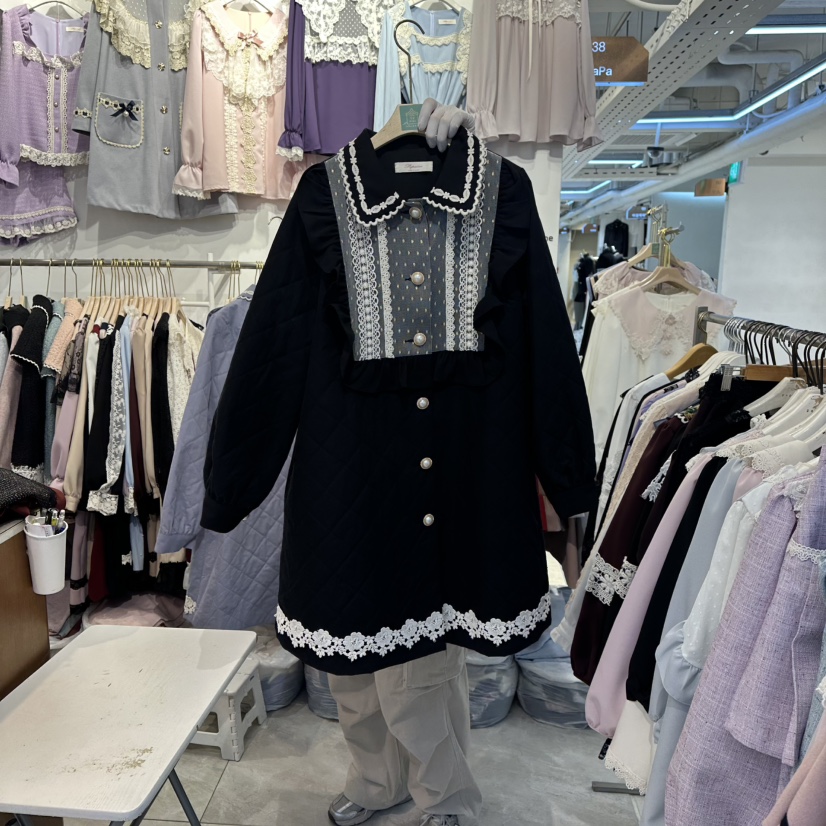 PAPA東大門㊣代購女士新款休閑時尚推薦人氣職業25秋冬連衣裙絨PaPa/HALMADE連衣裙圖色2