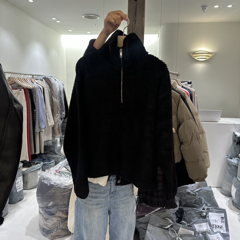 AVECNOUS東大門㊣直郵女士新品推薦人氣休閑25秋冬衛衣拉鏈AVECNOUS衛衣圖色2