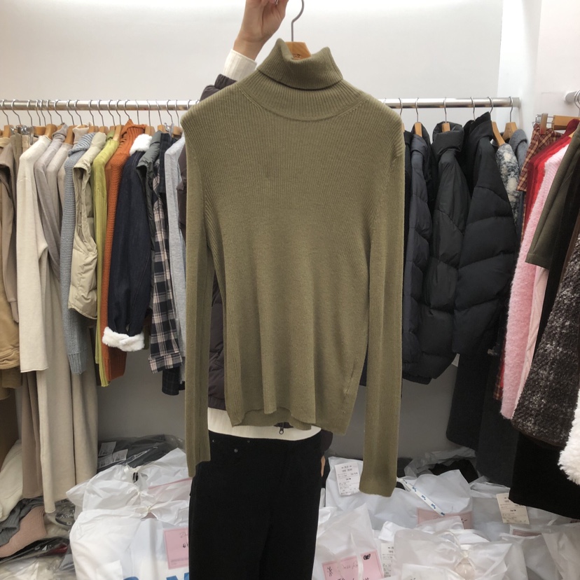 DRESS ROOM東大門㊣實拍女裝新品休閑職業人氣長袖T恤羊毛DRESS ROOM長袖T恤圖色2