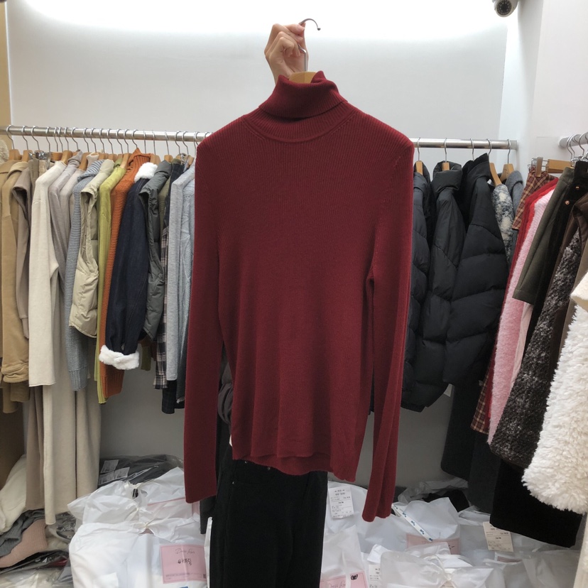 DRESS ROOM東大門㊣實拍女裝新品休閑職業人氣長袖T恤羊毛DRESS ROOM長袖T恤圖色6