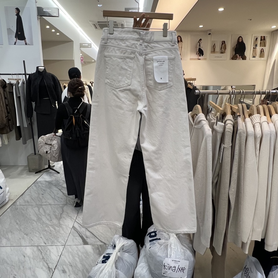 AFTERGLOW東大門㊣直郵女裝新品25秋冬休閑推薦職業休閑褲抓絨AFTERGLOW休閑褲