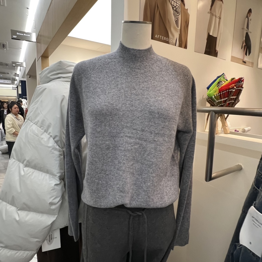 AFTERGLOW東大門㊣直郵女士新款25秋冬熱賣人氣針織衫高領鏤空AFTERGLOW針織衫圖色2