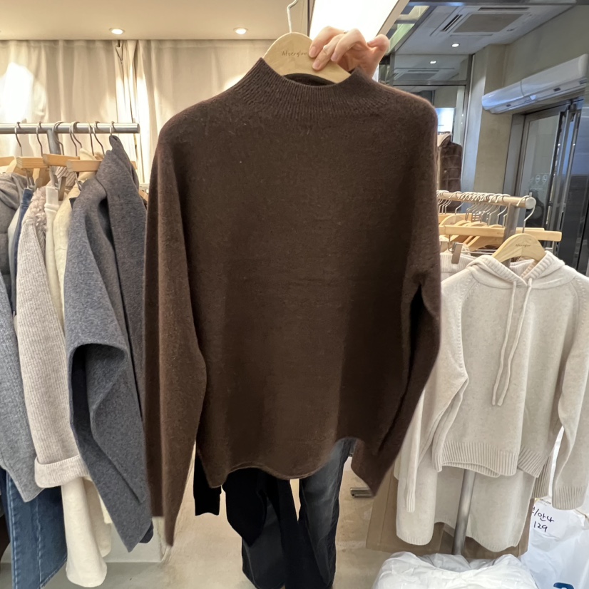 AFTERGLOW東大門㊣直郵女士新款25秋冬熱賣人氣針織衫高領鏤空AFTERGLOW針織衫圖色3