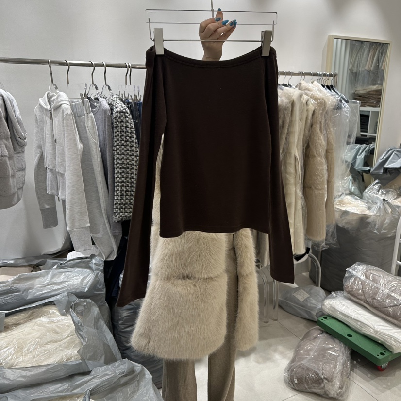 LAFFINE-P韓國直郵㊣女裝新品熱賣時尚職業推薦休閑長袖T恤LAFFINE-P長袖T恤