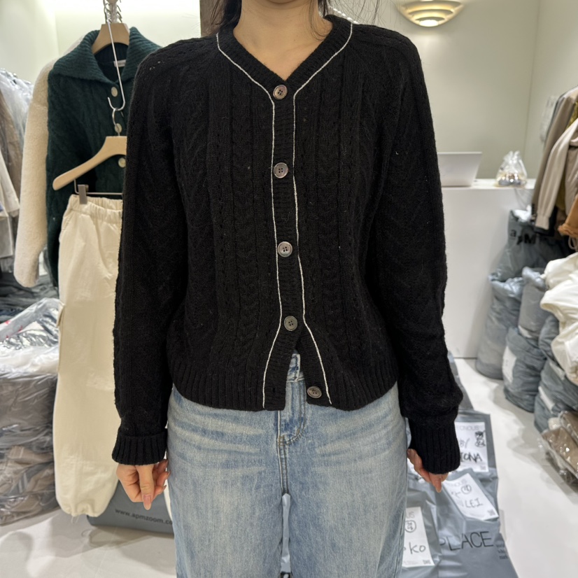 AVECNOUS韓國直郵㊣女裝新款25秋冬時尚職業推薦針織衫羊駝AVECNOUS針織衫圖色3