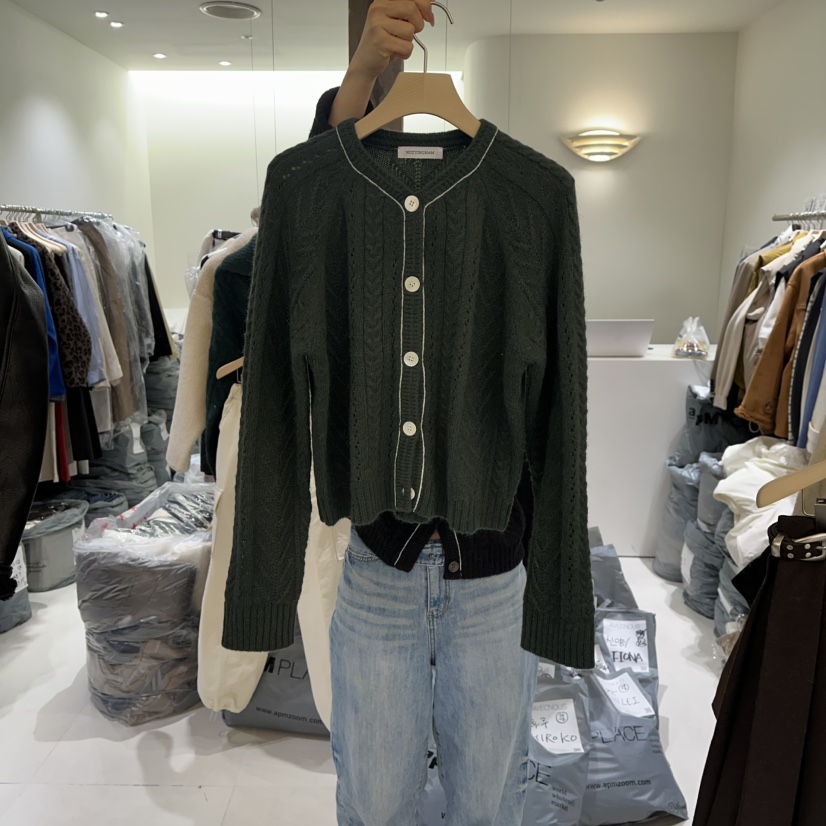 AVECNOUS韓國直郵㊣女裝新款25秋冬時尚職業推薦針織衫羊駝AVECNOUS針織衫圖色4