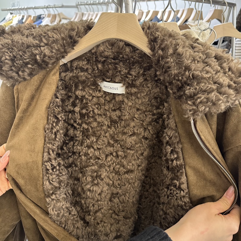 AVECNOUS東大門㊣代購女裝新品25秋冬熱賣休閑時尚推薦夾克AVECNOUS夾克