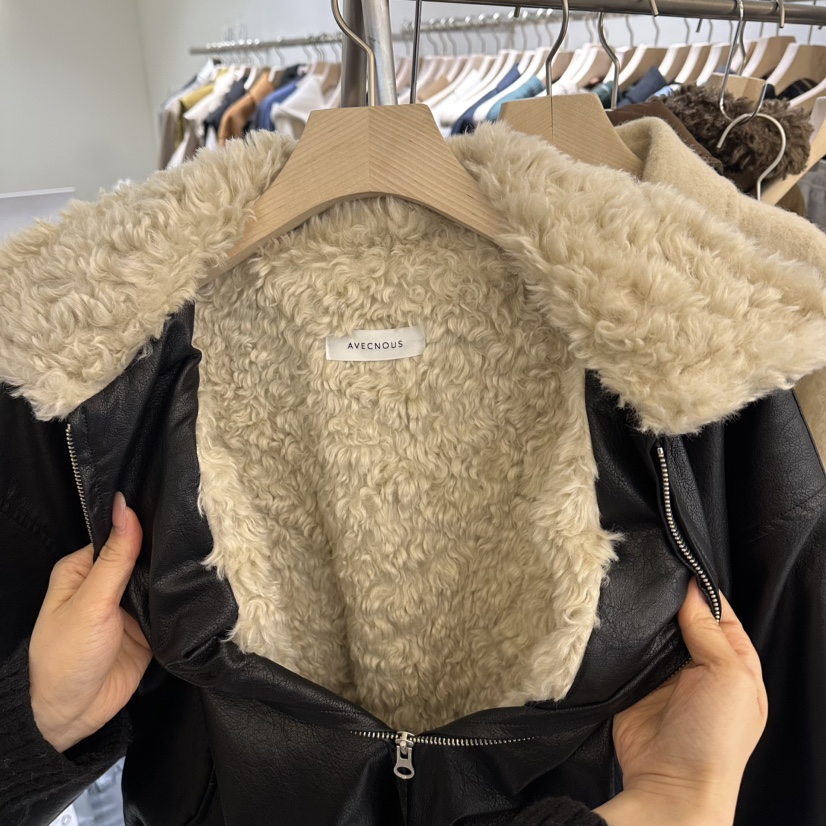 AVECNOUS東大門㊣代購女裝新品25秋冬熱賣休閑時尚推薦夾克AVECNOUS夾克