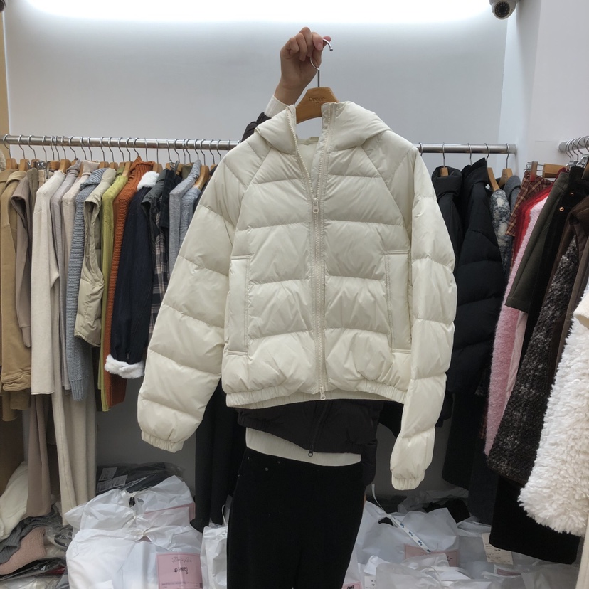 DRESS ROOM東大門㊣代購女裝新品職業熱賣25秋冬短款羽絨服鴨絨DRESS ROOM短款羽絨服圖色1