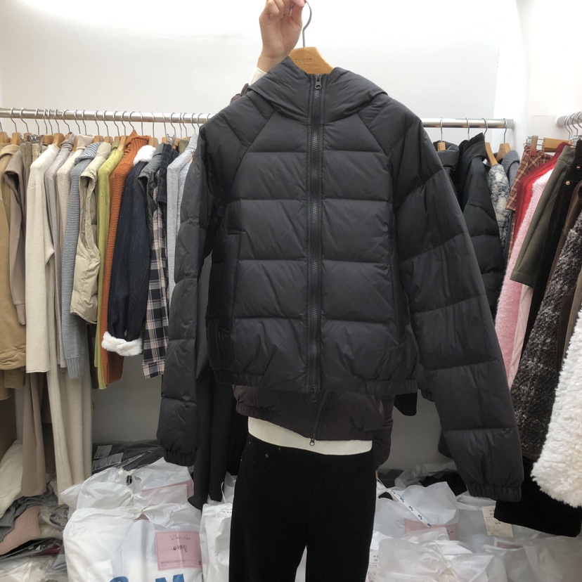 DRESS ROOM東大門㊣代購女裝新品職業熱賣25秋冬短款羽絨服鴨絨DRESS ROOM短款羽絨服圖色2