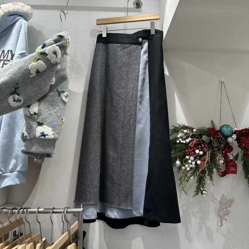 VIRUS韓國代購㊣女裝新款時尚休閑推薦熱賣職業人氣25秋冬長裙VIRUS長裙圖色1