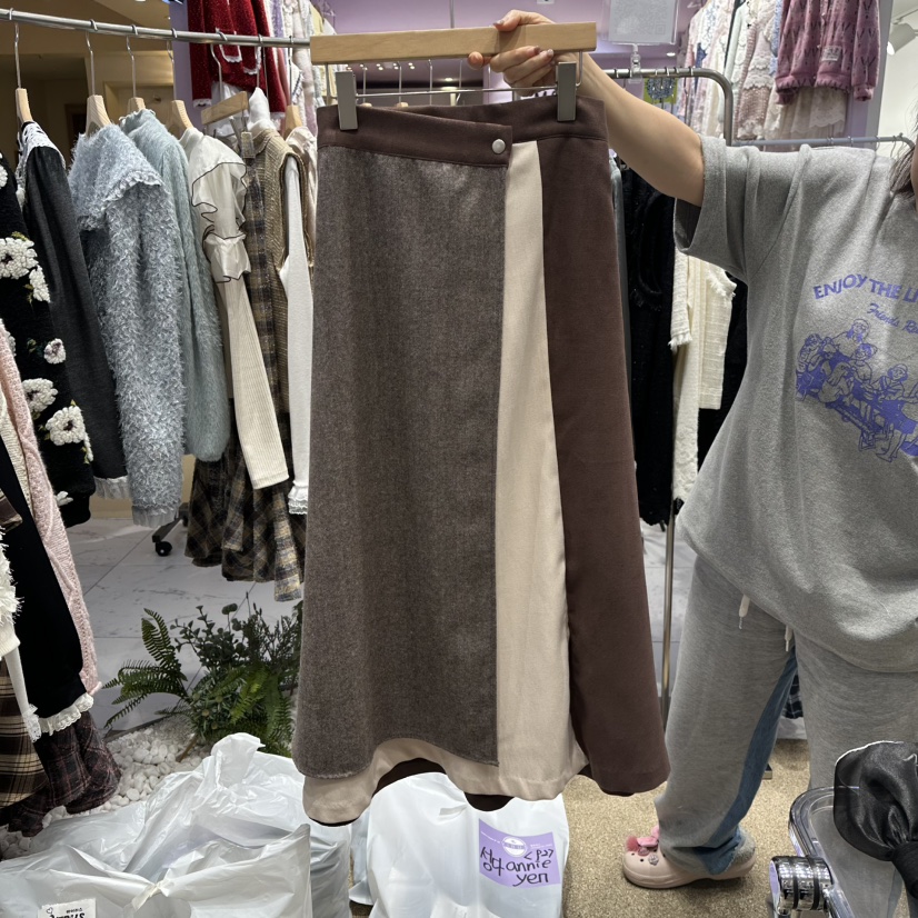 VIRUS韓國代購㊣女裝新款時尚休閑推薦熱賣職業人氣25秋冬長裙VIRUS長裙圖色2