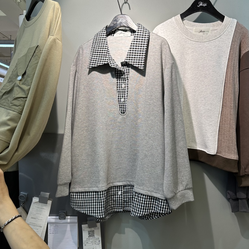 BAKHA-衣服東大門㊣直郵女裝新品熱賣人氣時尚職業25秋冬衛衣BAKHA衛衣圖色1